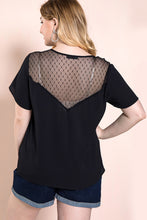 Load image into Gallery viewer, Plus Size Mesh Detail Top