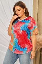 Load image into Gallery viewer, Plus Size Tie-Dye V-Neck Tee