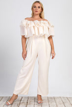 Load image into Gallery viewer, Plus Size Off-Shoulder Ruffled Jumpsuit