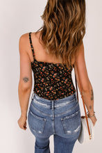 Load image into Gallery viewer, Floral Spaghetti Strap Bodysuit