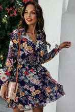 Load image into Gallery viewer, Floral Ruffled Hem Wrap Dress