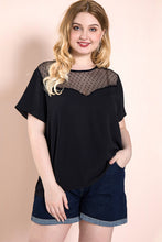 Load image into Gallery viewer, Plus Size Mesh Detail Top