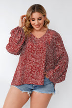 Load image into Gallery viewer, Plus Size V-Neck Balloon Sleeve Top