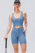 Load image into Gallery viewer, Reversible Ribbed Cropped Yoga Tank