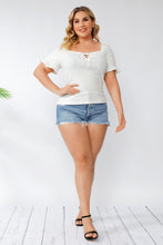 Load image into Gallery viewer, Plus Size Square Neck Top with Knot