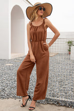 Load image into Gallery viewer, Ruffle Strap Wide Leg Jumpsuit