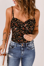 Load image into Gallery viewer, Floral Spaghetti Strap Bodysuit