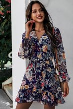 Load image into Gallery viewer, Floral Ruffled Hem Wrap Dress