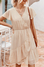 Load image into Gallery viewer, Swiss Dot Flutter Sleeve Ruffled Dress