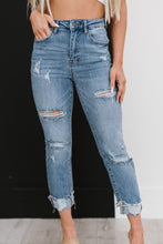 Load image into Gallery viewer, RISEN Taking It Easy Full Size Run Distressed Straight Leg Jeans