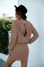 Load image into Gallery viewer, Cut Out Back Knot Waist Dress