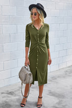 Load image into Gallery viewer, Solid Twist & Split Front Knit Dress