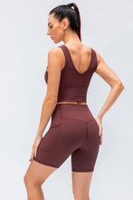 Load image into Gallery viewer, Reversible Ribbed Cropped Yoga Tank