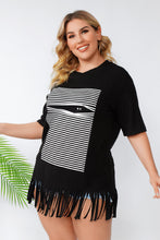 Load image into Gallery viewer, Plus Size Tassel Hemline Top