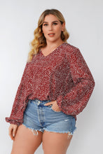 Load image into Gallery viewer, Plus Size V-Neck Balloon Sleeve Top