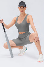 Load image into Gallery viewer, Reversible Ribbed Cropped Yoga Tank