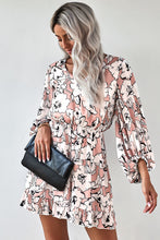 Load image into Gallery viewer, Floral Lantern Sleeves Tunic Dress