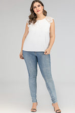 Load image into Gallery viewer, Plus Size Lace Sleeve Tie Top