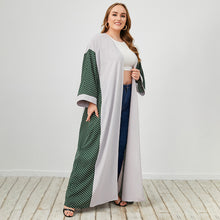 Load image into Gallery viewer, Plus Size Polka Dot Open Front Duster Cardigan