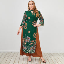 Load image into Gallery viewer, Plus Size Floral Layered Maxi Dress