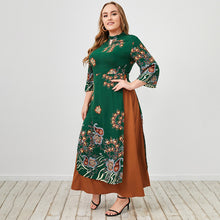 Load image into Gallery viewer, Plus Size Floral Layered Maxi Dress