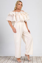 Load image into Gallery viewer, Plus Size Off-Shoulder Ruffled Jumpsuit