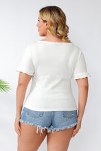 Load image into Gallery viewer, Plus Size Square Neck Top with Knot