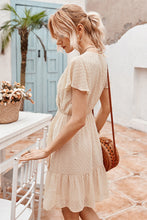 Load image into Gallery viewer, Swiss Dot Flutter Sleeve Ruffled Dress