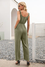 Load image into Gallery viewer, Ruffle Strap Wide Leg Jumpsuit