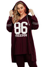 Load image into Gallery viewer, Plus Drawstring Hoodie Top and Pants Set