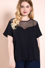 Load image into Gallery viewer, Plus Size Mesh Detail Top