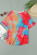 Load image into Gallery viewer, Plus Size Tie-Dye V-Neck Tee