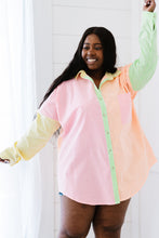 Load image into Gallery viewer, Davi & Dani Opposites Attract Full Size Run Color Block Button Down Shirt