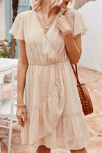 Load image into Gallery viewer, Swiss Dot Flutter Sleeve Ruffled Dress