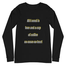 Load image into Gallery viewer, coffee loveUnisex Long Sleeve Tee
