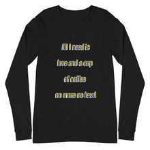 Load image into Gallery viewer, coffee loveUnisex Long Sleeve Tee