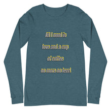 Load image into Gallery viewer, coffee loveUnisex Long Sleeve Tee