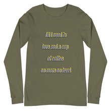 Load image into Gallery viewer, coffee loveUnisex Long Sleeve Tee