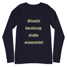 Load image into Gallery viewer, coffee loveUnisex Long Sleeve Tee