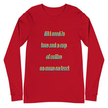 Load image into Gallery viewer, coffee loveUnisex Long Sleeve Tee
