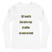 Load image into Gallery viewer, coffee loveUnisex Long Sleeve Tee