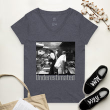 Load image into Gallery viewer, Underestimated graphic Women’s recycled v-neck t-shirt