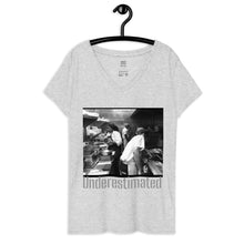 Load image into Gallery viewer, Underestimated graphic Women’s recycled v-neck t-shirt