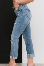 Load image into Gallery viewer, RISEN Taking It Easy Full Size Run Distressed Straight Leg Jeans
