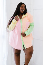 Load image into Gallery viewer, Davi &amp; Dani Opposites Attract Full Size Run Color Block Button Down Shirt
