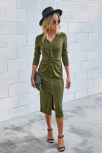 Load image into Gallery viewer, Solid Twist &amp; Split Front Knit Dress
