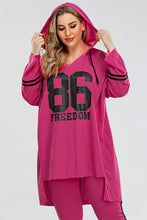 Load image into Gallery viewer, Plus Drawstring Hoodie Top and Pants Set
