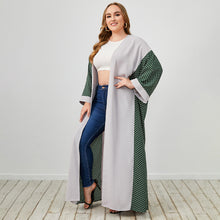 Load image into Gallery viewer, Plus Size Polka Dot Open Front Duster Cardigan
