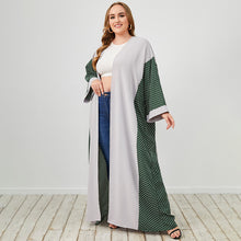 Load image into Gallery viewer, Plus Size Polka Dot Open Front Duster Cardigan
