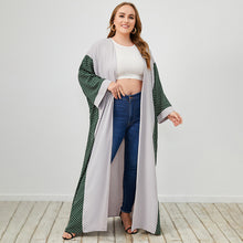 Load image into Gallery viewer, Plus Size Polka Dot Open Front Duster Cardigan
